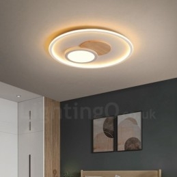Tre Dimbar Moderne, Samtidskunstnerisk Nordisk Stil, Innfelt Rund Taklampe Med Fjernkontroll, Kan Også Brukes Som Vegglampe