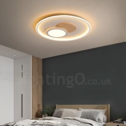 Tre Dimbar Moderne, Samtidskunstnerisk Nordisk Stil, Innfelt Rund Taklampe Med Fjernkontroll, Kan Også Brukes Som Vegglampe