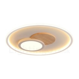 Tre Dimbar Moderne, Samtidskunstnerisk Nordisk Stil, Innfelt Rund Taklampe Med Fjernkontroll, Kan Også Brukes Som Vegglampe