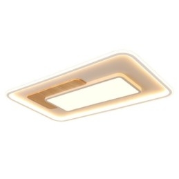 Tre Dimbar Moderne Samtidskunstnerisk Nordisk Stil Rektangulær Innfelt Taklampe Med Fjernkontroll Kan Også Brukes Som Vegglampe