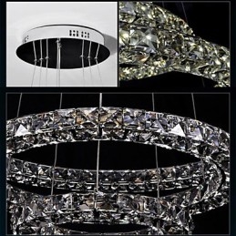 Krystall Pendellampe Moderne Enkel D40Cm Tre Sider K9 Krystall Innendørs Taklamper Lampearmaturer