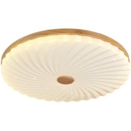 Nordisk Rund, Enkel, Moderne, Heltre Taklampe I Innfelt Tre