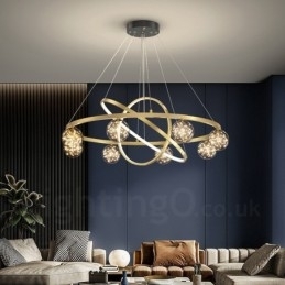 Nordisk Moderne Gullsirkel Pendellampe
