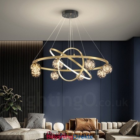 Nordisk Moderne Gullsirkel Pendellampe