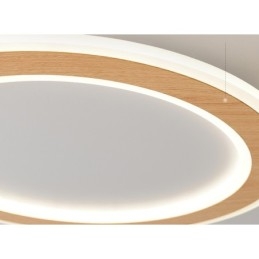 Rund, Moderne, Innfelt Taklampe I Tre, Innendørsbelysning