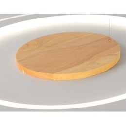 Rund, Moderne, Innfelt Taklampe I Tre, Innendørsbelysning