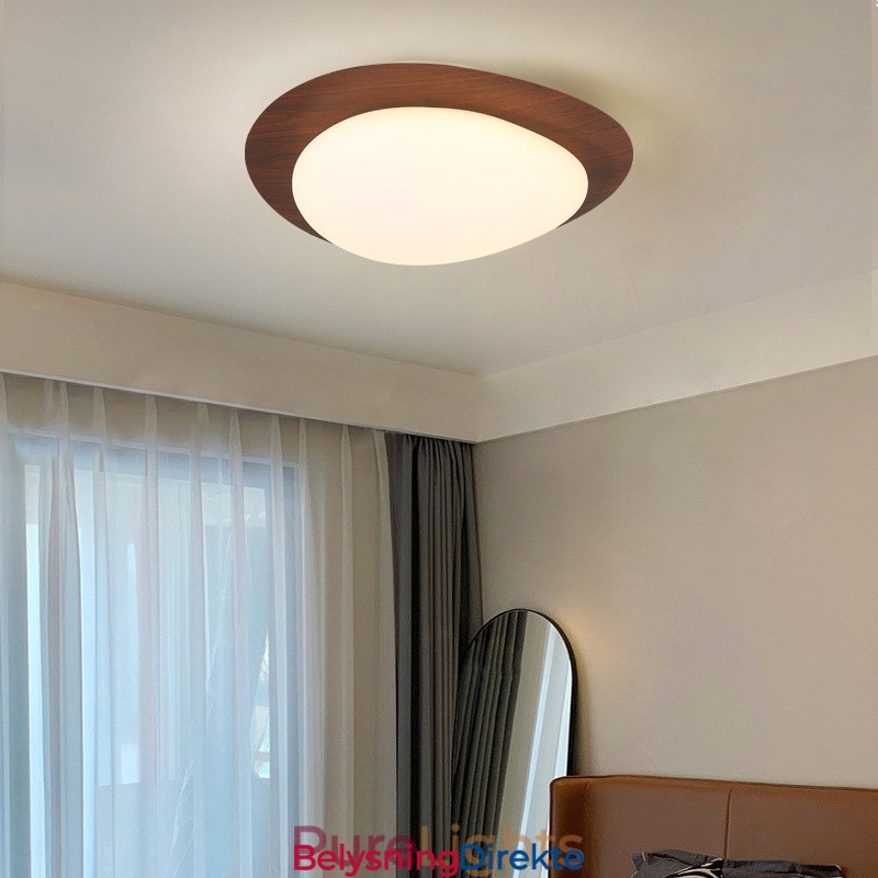Nordisk Taklampe Med Stein Og Tømmer, Fullspektret Øyebeskyttelse