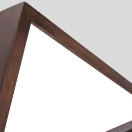 To-Etasjes Firkantet Sort Valnøttre Moderne Samtidskunst Nordisk Stil Innfelt Tre Taklampe Kan Også Brukes Som Vegglampe