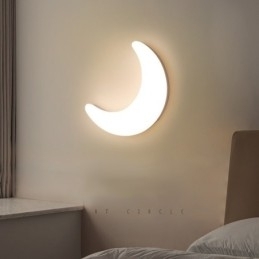 20W Nordiske Innendørs Måneformede Vegglamper Til Barnerom I Tak