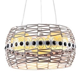 Kunstlampe I Rotting Pendellampe Håndvevd