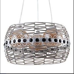 Kunstlampe I Rotting Pendellampe Håndvevd