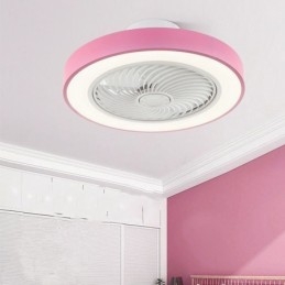Moderne Takviftelamper Med Fjernkontroll I Akryl, Rund Taklampe