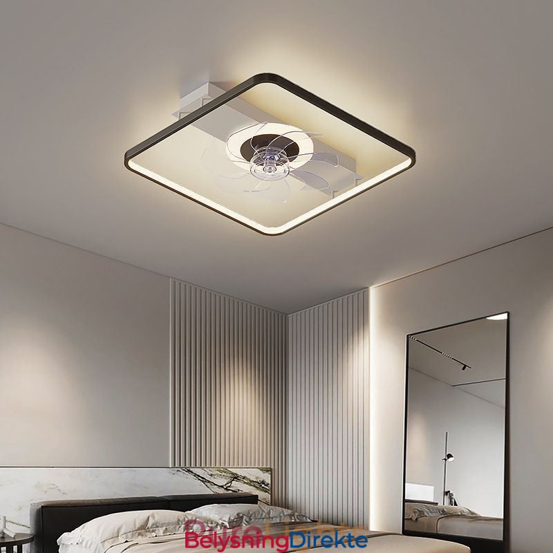 Moderne Takvifte Med Lys, Fjernkontroll, Ventilatorlampe