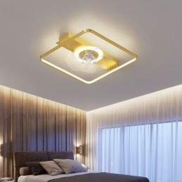 Moderne Takvifte Med Lys, Fjernkontroll, Ventilatorlampe