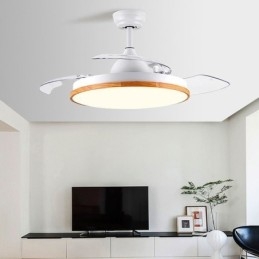 Moderne Inverter Takviftelampe Fjernkontroll Taklampe Trifarget Dimming