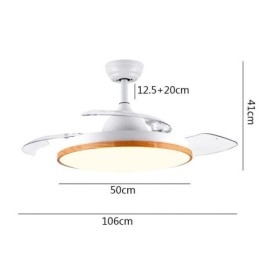 Moderne Inverter Takviftelampe Fjernkontroll Taklampe Trifarget Dimming