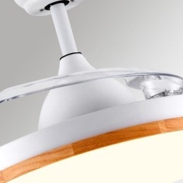 Moderne Inverter Takviftelampe Fjernkontroll Taklampe Trifarget Dimming
