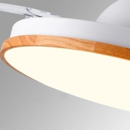 Moderne Inverter Takviftelampe Fjernkontroll Taklampe Trifarget Dimming