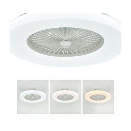 Vifte I Taklampe Med Trikromatisk Dimming Og 3-Trinns Fjernkontroll
