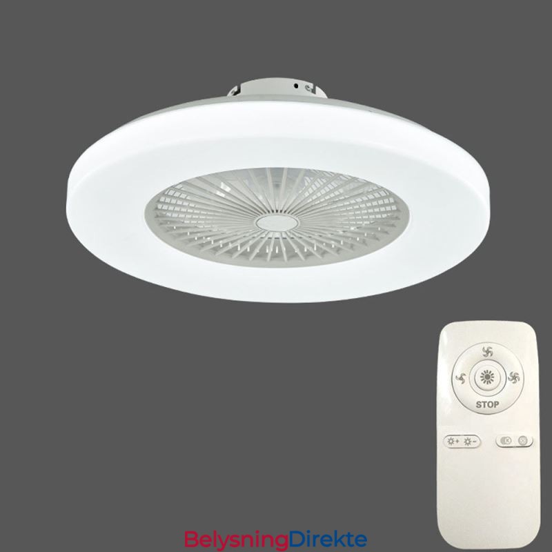 Vifte I Taklampe Med Trikromatisk Dimming Og 3-Trinns Fjernkontroll