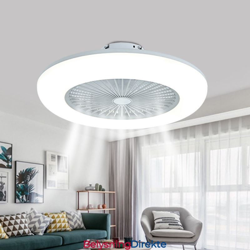 Vifte I Taklampe Med Trikromatisk Dimming Og Fjernkontroll, 3 Hastigheter