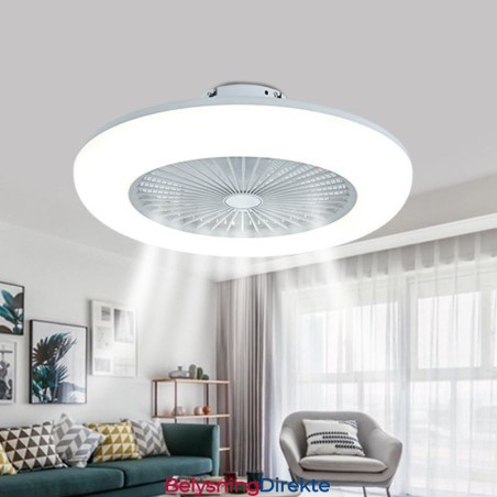 Vifte I Taklampe Med Trikromatisk Dimming Og Fjernkontroll, 3 Hastigheter