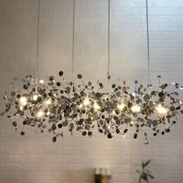 Moderne Minimalistisk Lysekrone I Rustfritt Stål