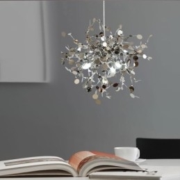 3 Lys Lysekrone Lys Rustfritt Stål Anheng Belysning Taklampe