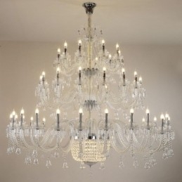 Europeisk Krystalllysekrone Dekorasjonstaklampe Med 50 Lys