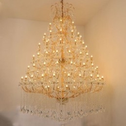 Luksuriøs Krystalllysekrone-Dekorasjonstaklampe Med 96 Lys