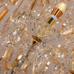 Luksuriøs Krystalllysekrone-Dekorasjonstaklampe Med 96 Lys