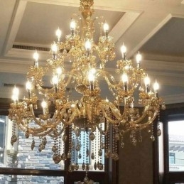 Europeisk Krystalllysekrone Luksuriøs Taklampe Med 30 Lys