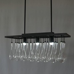 Moderne Samtidskrystallmaleri Metalllysekrone