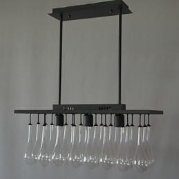 Moderne Samtidskrystallmaleri Metalllysekrone
