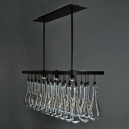 Moderne Samtidskrystallmaleri Metalllysekrone