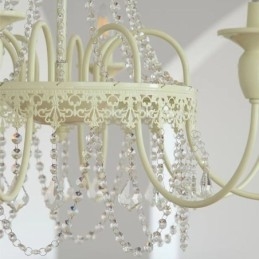 Nordisk Krystalllysekrone Malt Håndverkskrem Taklampe
