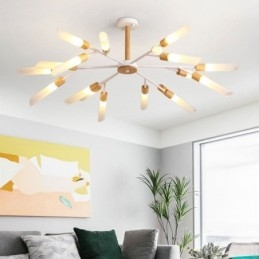 Nordisk Pendellampe Moderne Massivt Trebelysning
