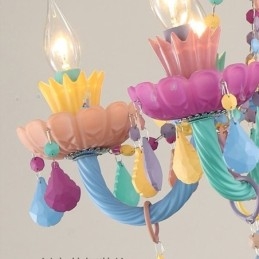 Europeisk Fargerik Krystalllysekrone Macaron Anhengslampe