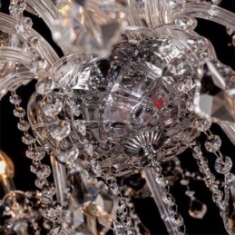 Stor Europeisk Krystalllysekrone Gjennomsiktig Taklampe