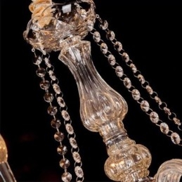 Stor Europeisk Krystalllysekrone Gjennomsiktig Taklampe