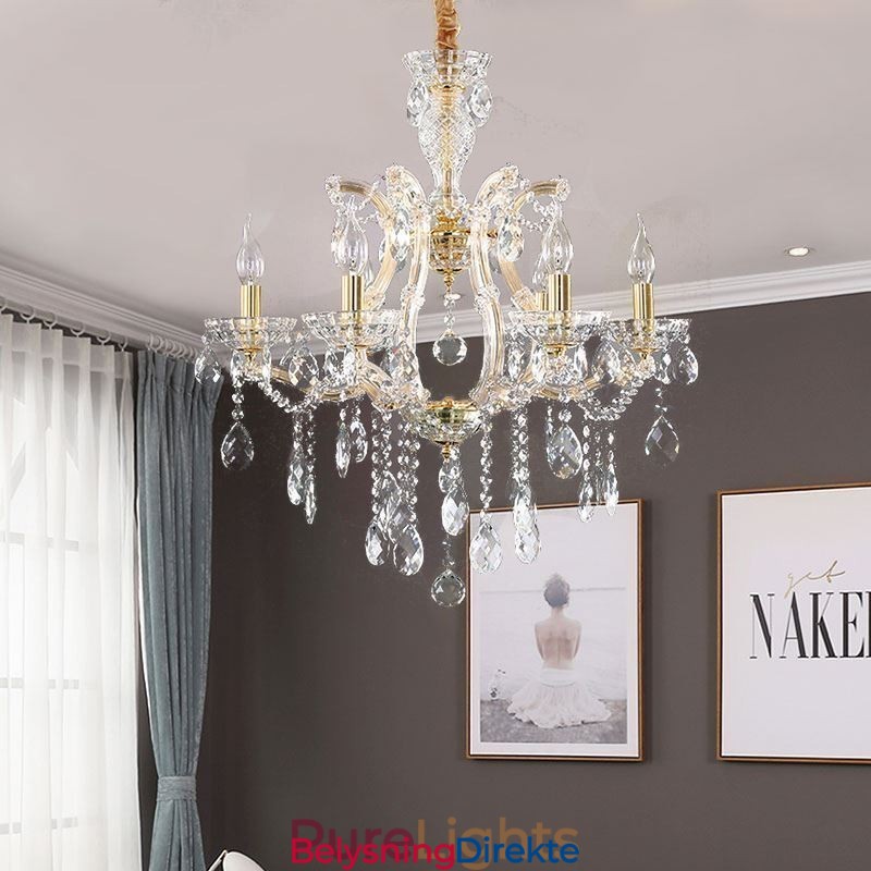 Elegant Krystalllysekrone Europeisk Anhengslampe