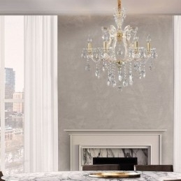 Elegant Krystalllysekrone Europeisk Anhengslampe