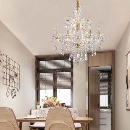 Elegant Krystalllysekrone Europeisk Anhengslampe