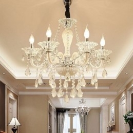 Elegant Anhengslampe I Europeisk Krystall