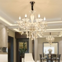Elegant Anhengslampe I Europeisk Krystall