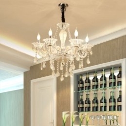 Elegant Anhengslampe I Europeisk Krystall