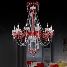 Elegant Anhengslampe I Europeisk Krystall