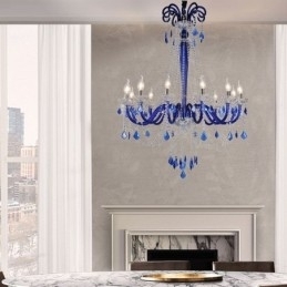 Elegant Anhengslampe I Europeisk Krystall