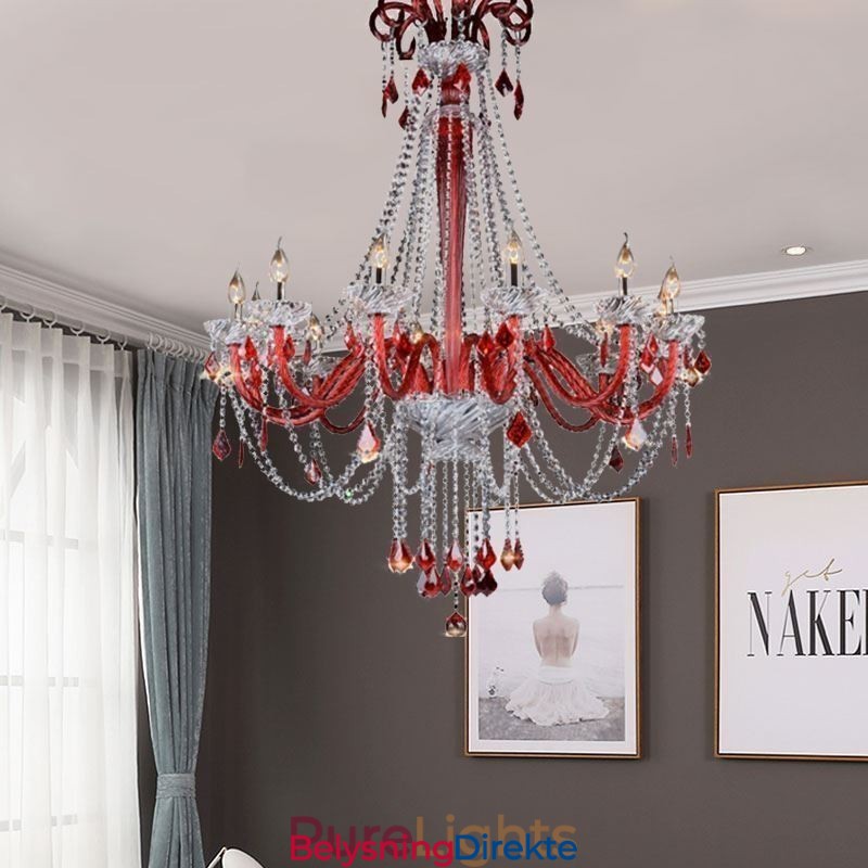 Elegant Anhengslampe I Europeisk Krystall