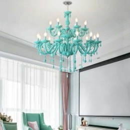 Elegant Krystalllysekrone Europeisk Stor Pendellampe
